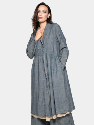 Long Sleeve Open Shirt Dress - Baci Fashion