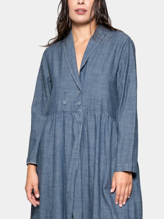 Long Sleeve Open Shirt Dress - Baci Fashion