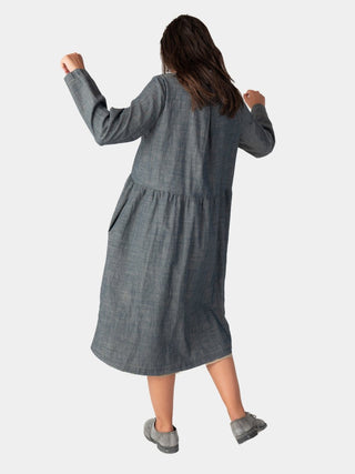 Long Sleeve Open Shirt Dress - Baci Fashion