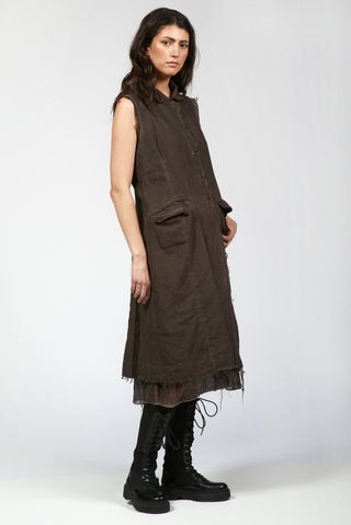 Long Vest with Silky Layer - Baci Fashion