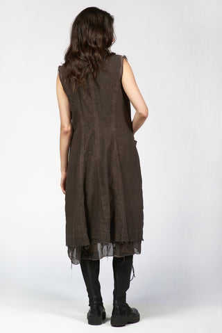 Long Vest with Silky Layer - Baci Fashion