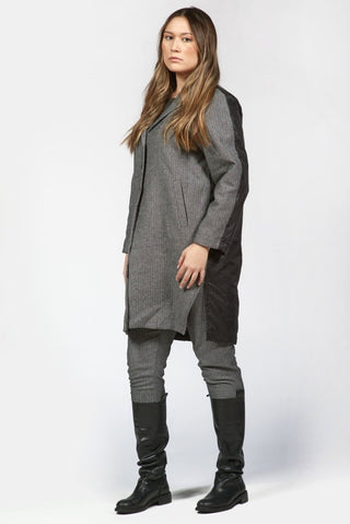 Men - Style Coat with Nylon Back Panel - Baci Fashion