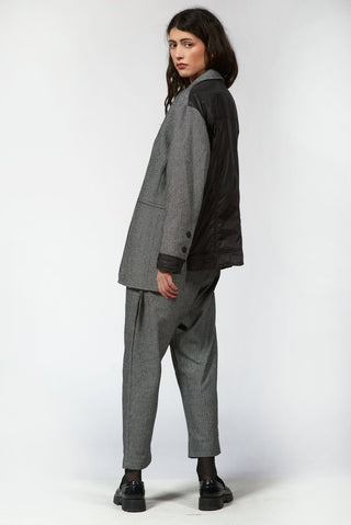 Men - Style Jacket with Nylon Back Panel - Baci Fashion