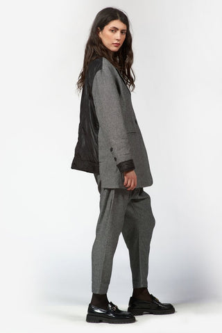 Men - Style Jacket with Nylon Back Panel - Baci Fashion