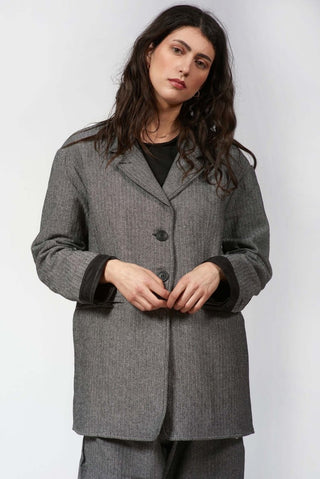 Men - Style Jacket with Nylon Back Panel - Baci Fashion