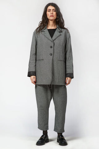 Men - Style Jacket with Nylon Back Panel - Baci Fashion