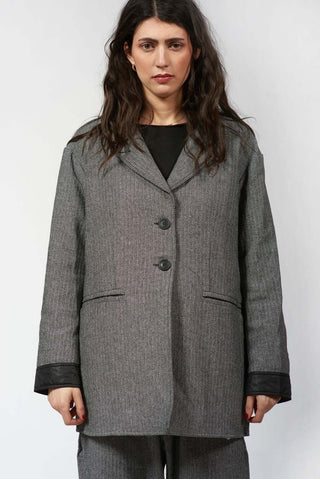 Men - Style Jacket with Nylon Back Panel - Baci Fashion