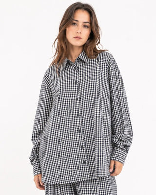Micro Checker Button-Up Shirt - Baci Fashion