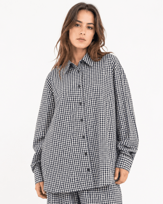 Micro Checker Button-Up Shirt - Baci Fashion