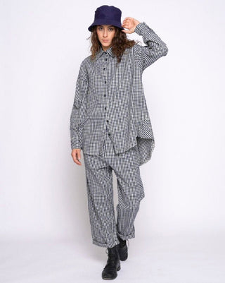 Micro Checker Button-Up Shirt - Baci Fashion