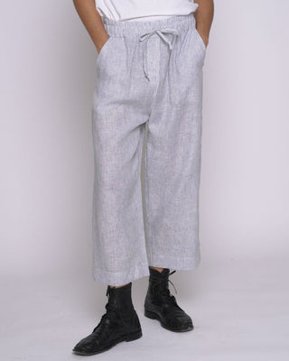 Micro Striped Drawstring Culottes - Baci Fashion