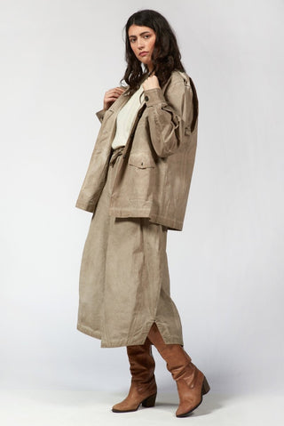 Military - Style Jacket with Patch Pockets - Baci Fashion