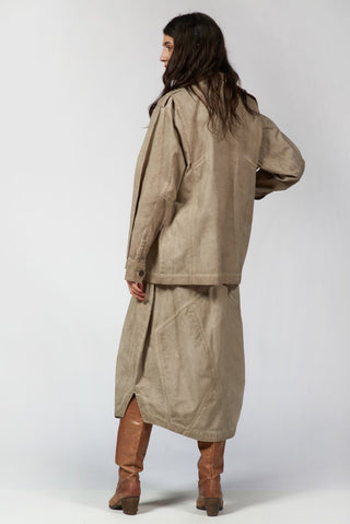 Military - Style Jacket with Patch Pockets - Baci Fashion