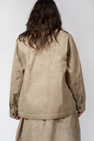 Military - Style Jacket with Patch Pockets - Baci Fashion