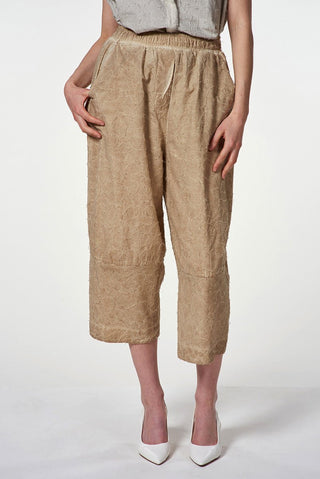 Needle Punched Elastic Waist Pants - Baci Fashion