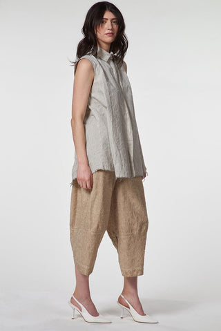 Needle Punched Elastic Waist Pants - Baci Fashion