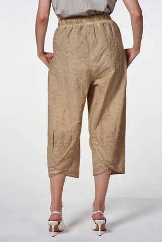 Needle Punched Elastic Waist Pants - Baci Fashion