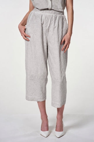 Needle Punched Elastic Waist Pants - Baci Fashion