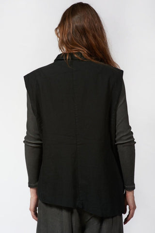 Needled Diamond Asymmetrical Vest - Baci Fashion