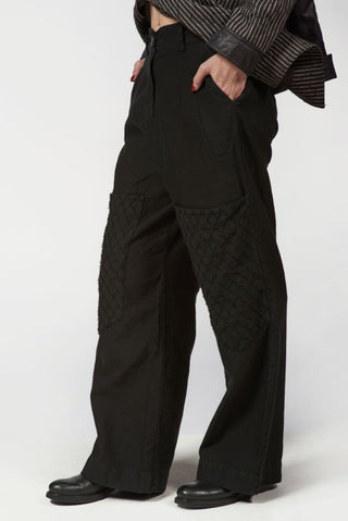 Needled Diamond Pocket Pants - Baci Fashion