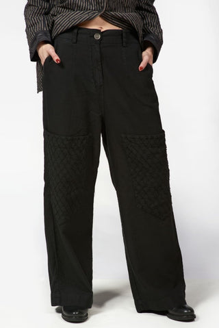Needled Diamond Pocket Pants - Baci Fashion