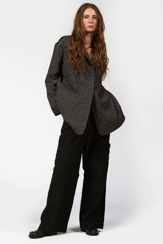 Needled Diamond Pocket Pants - Baci Fashion