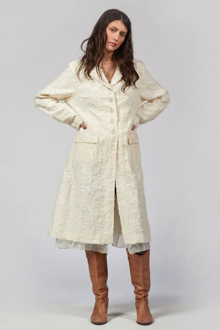 Needled Long Jacket with Underlay - Baci Fashion