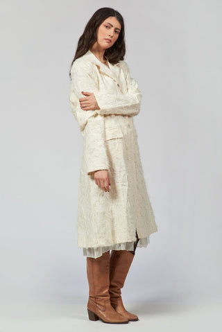Needled Long Jacket with Underlay - Baci Fashion