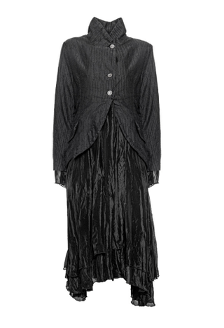 Needled Striped Blazer Dress - Baci Fashion