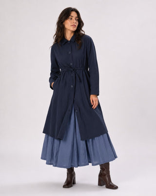 Organic Cotton Belted Smock Dress - Baci Fashion