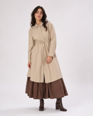 Organic Cotton Belted Smock Dress - Baci Fashion