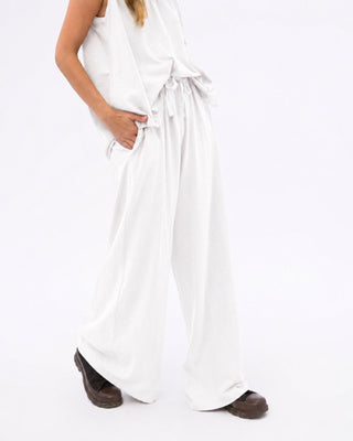 Organic Cotton Palazzo Elastic Pants - Baci Fashion