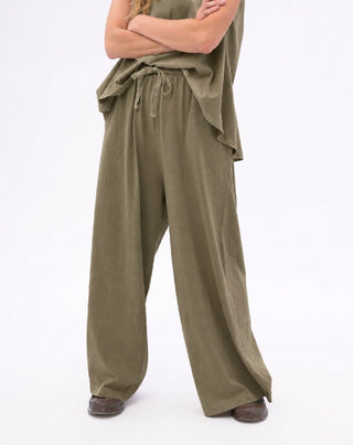 Organic Cotton Palazzo Elastic Pants - Baci Fashion