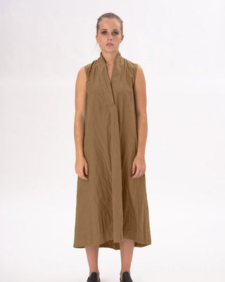 Organic Cotton Swan Neck Sleeveless Dress - Baci Fashion