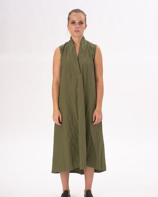 Organic Cotton Swan Neck Sleeveless Dress - Baci Fashion