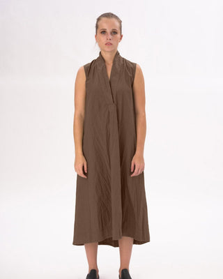 Organic Cotton Swan Neck Sleeveless Dress - Baci Fashion