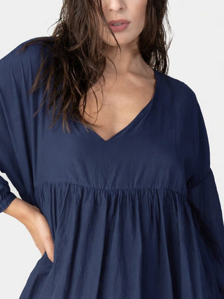 Organic Cotton Tiered Ruffle Mini Dress - Baci Fashion