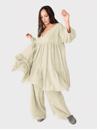 Organic Cotton Tiered Ruffle Mini Dress - Baci Fashion