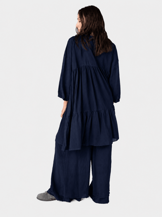 Organic Cotton Tiered Ruffle Mini Dress - Baci Fashion