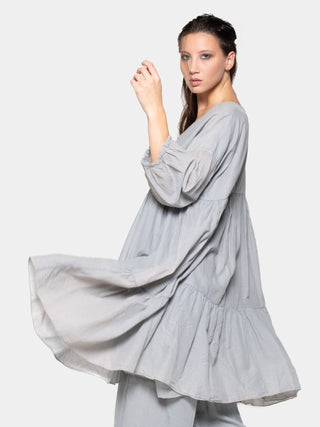 Organic Cotton Tiered Ruffle Mini Dress - Baci Fashion