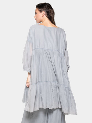 Organic Cotton Tiered Ruffle Mini Dress - Baci Fashion