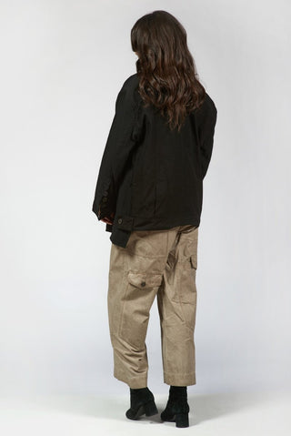 Oversized Jacket with Denim - Style Back - Baci Fashion