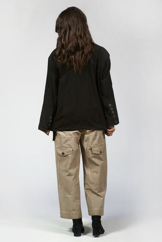 Oversized Jacket with Denim - Style Back - Baci Fashion