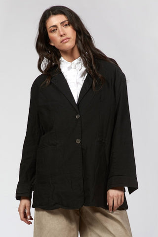 Oversized Jacket with Denim - Style Back - Baci Fashion