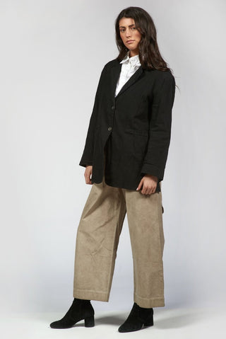 Oversized Jacket with Denim - Style Back - Baci Fashion