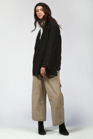 Oversized Jacket with Denim - Style Back - Baci Fashion