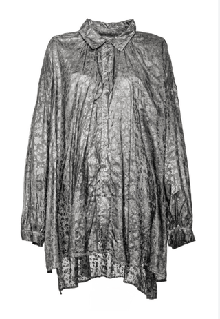 Oversized Laminated Shirt - Baci Fashion