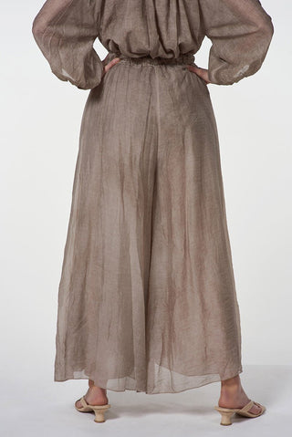 Palazzo Pants with Waist Tie - Baci Fashion