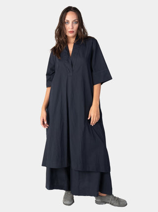 Paneled V - Neck Midi Dress - Baci Fashion