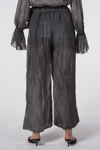 Pants with Asymmetric Front Panel - Baci Fashion